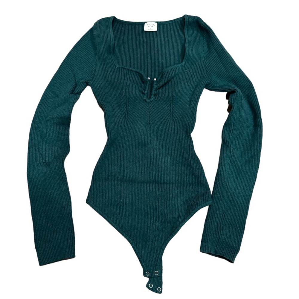 Abercrombie and Fitch- Sweetheart bodysuit/ Dark green- XS